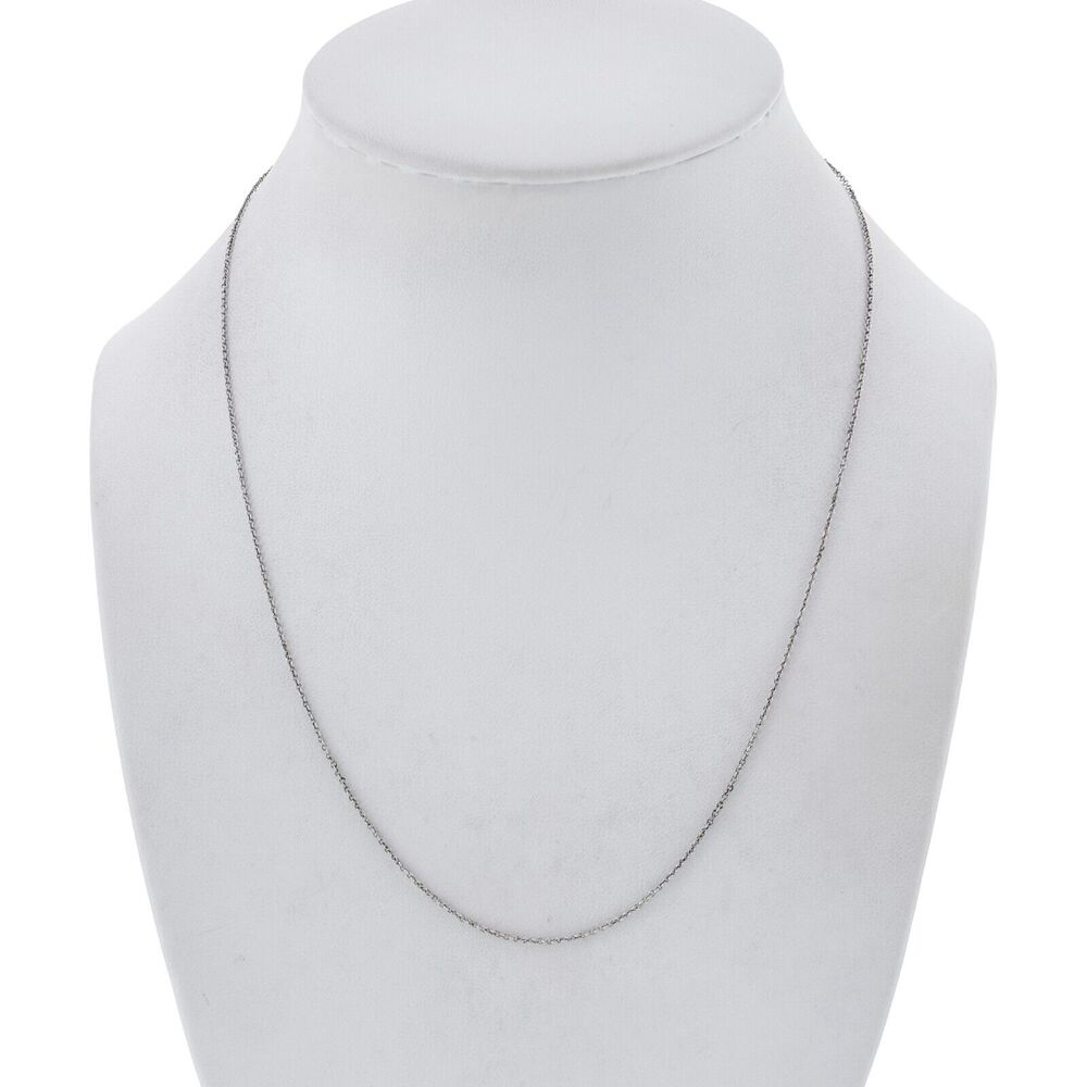 Vintage Sterling Silver 925 Cable Link Necklace 16"-18"